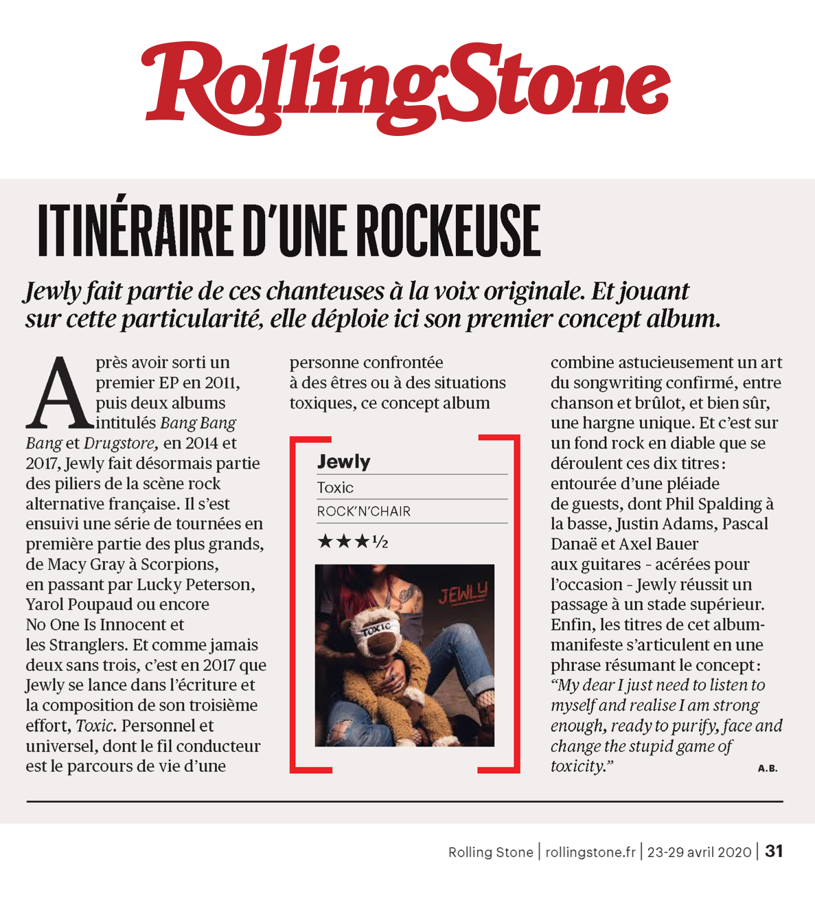 Rolling Stone - Avril 2020